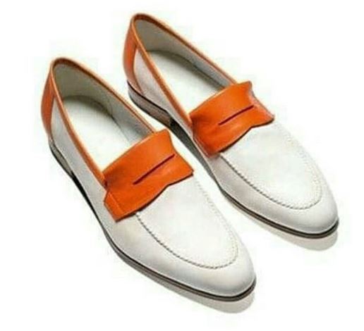 Handmade Men Leather White Loafers For Men, Men Loafers, Leather Loafers